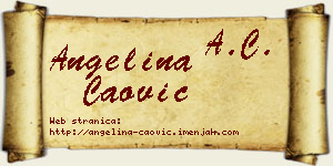 Angelina Čaović vizit kartica